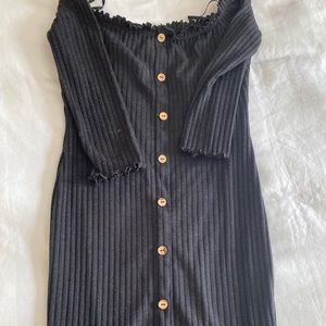 Black soft off the shoulder dress